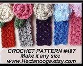crochet pattern, headband, any size, children, adult, baby, ok to sell them, flower, leaf, accessories, Adele num. 487