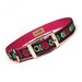 mod blossoms pink metal buckle dog collar (3/4 inch)