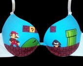 Handpainted Super Mario Bros. Bra