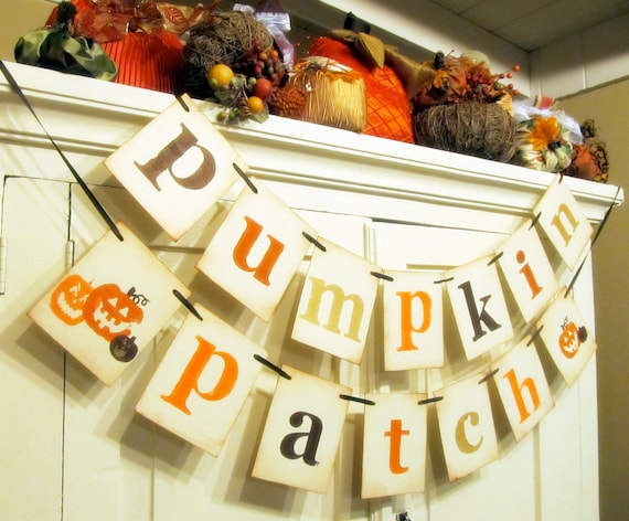 Pumpkin Patch Halloween Banner Il_570xn