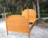 Antique Birdseye Maple Twin Head and Foot Board with Rails Exquisite