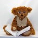 Mohair Teddy Bear Hand Made 13 Inches, The Professor
