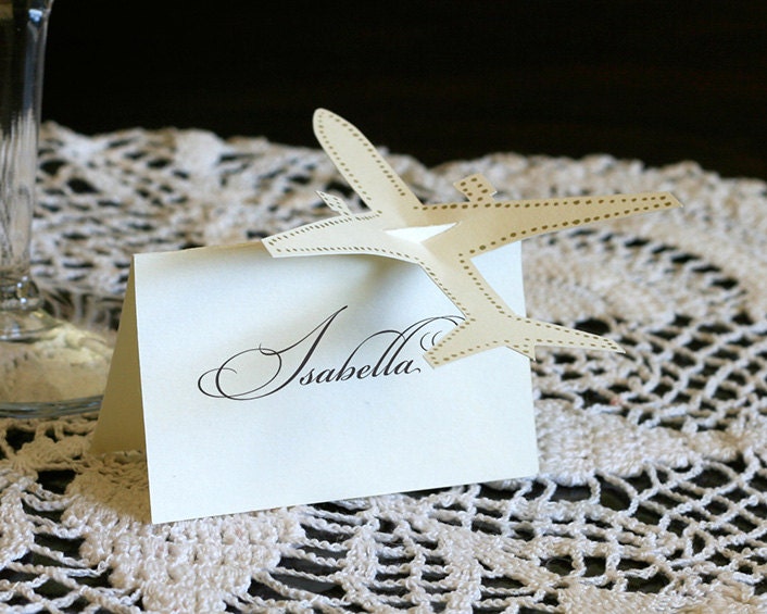 Airplane Escort Cards