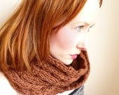 Chunky Knit Scarf in Cinnamon Colour