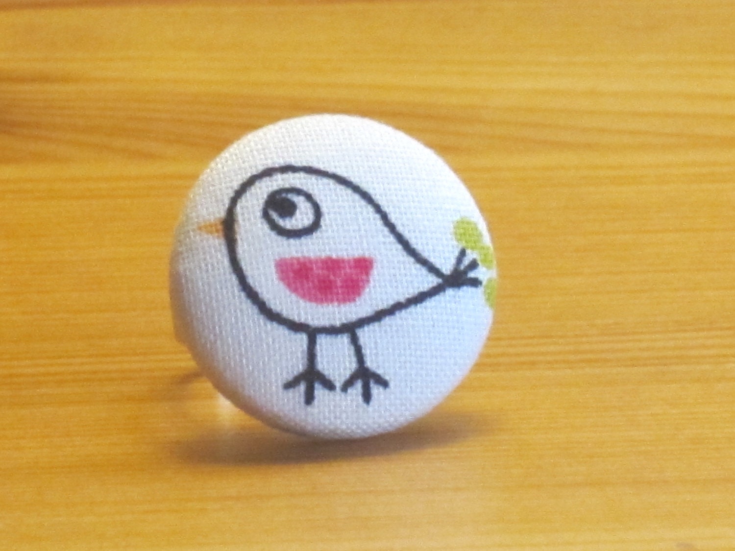 Little Birdie Button Ring