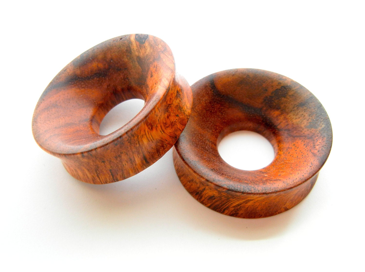 47.5 mm afzelia burl Mayan style concave eyelet