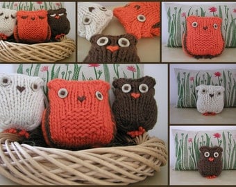 Instant Download PDF Owls Knitting Pattern