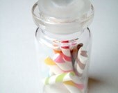 Miniature Clay Candy Sticks, food figurine, poly clay, jar, miniature clay food, miniature sweets, polymer clay, miniature food, iammie
