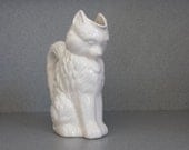 White cat pitcher, White Cat vase