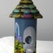 Ornamental Bird House, Hand Painted with a lot of Flowers