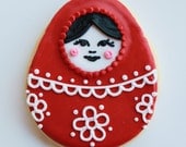Nesting Doll Cookie Favors - Half Dozen (Vanilla) - MADE TO ORDER
