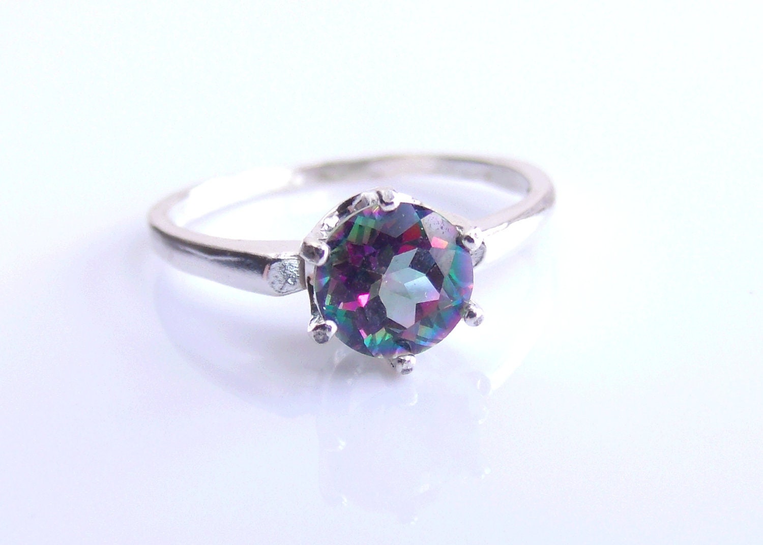 Mystic Topaz Rings on Mystic Topaz Ring Sterling Silver Ready To Ship By Katdesignsnyc