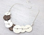 Multiple Circles  Necklace in Silver