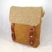Herringbone Waxed Canvas Wooly Satchel