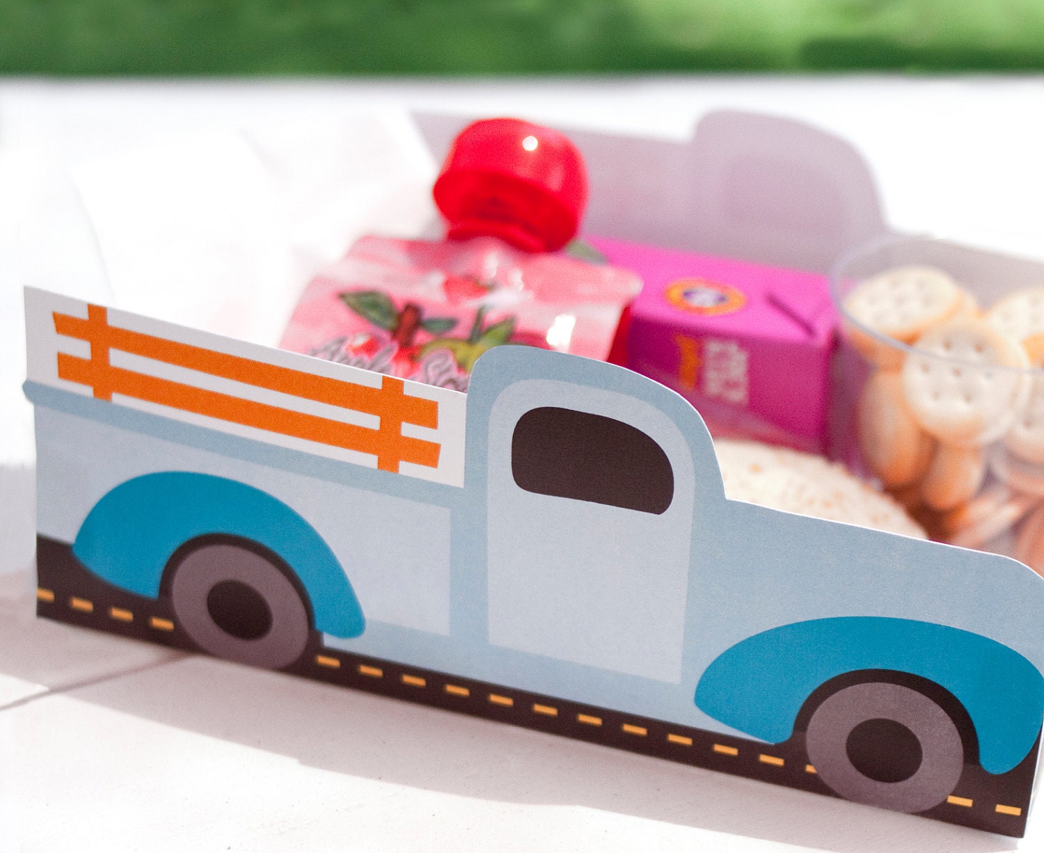 Vintage Pickup Truck Printable LUNCH / SNACK TRAY - printable download pdf Il_570xn