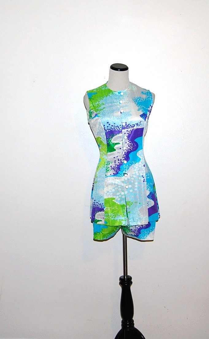 Vintage 60s Mod Hot Pants and Top