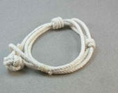 white cotton nautical rope bracelet medium 2310