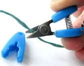 Aqua Blue Mini Snips - Small Scissors with Lanyard and Ball Chain Keyring