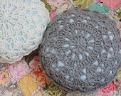 Lacy crochet doily pillow / stylish addition to your home