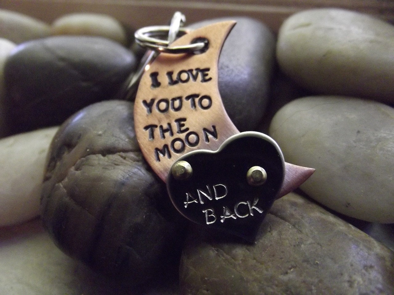 Love to the moon keychain
