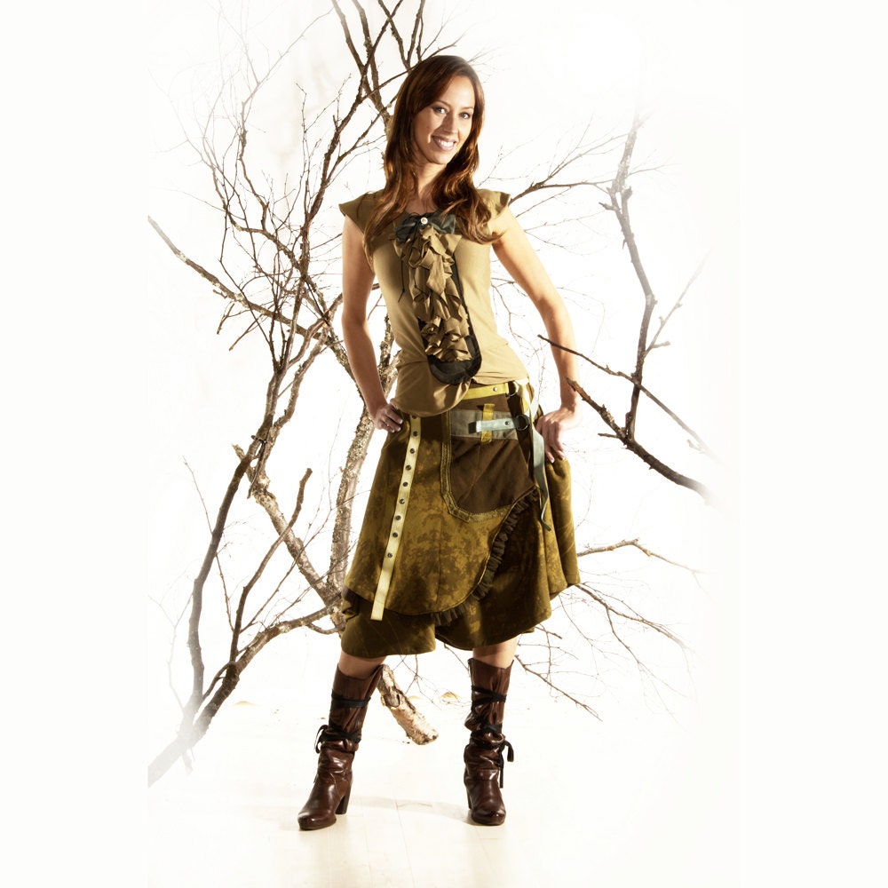 Skirt wraparound handmade Fashion equestrian victorian modern Featured in Belle Armoire magazine winter 2013 edition