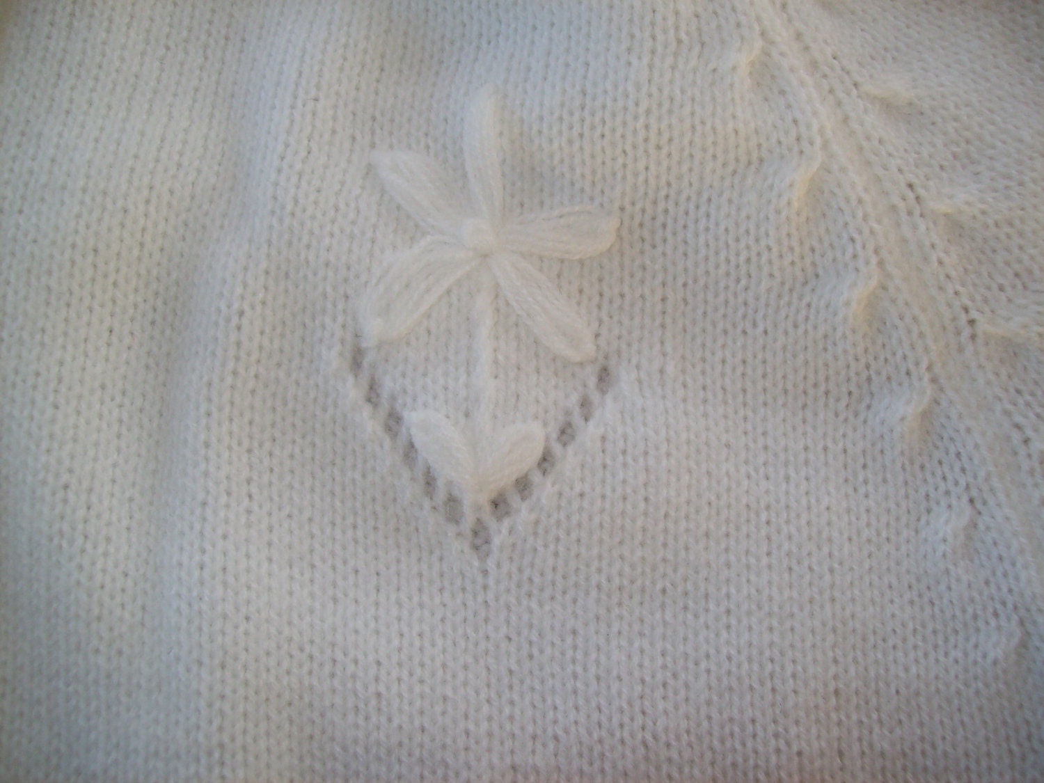 Vintage White Hand Embroidered Cape