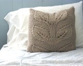 Cable Knit Pillow Sham, Falling Leaves