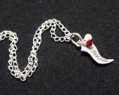 Oklahoma Sooners Sterling Silver PENNANT Charm Necklace