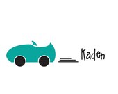 Race Car Room Decor - Race Car Monogram - Race Car Decal