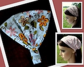 Blue Bandana Headband Adult Wide Fabric Headband Women Bandana Head Scarf Bandanna Head band Women Head Wrap Hair Scarf Headcovering