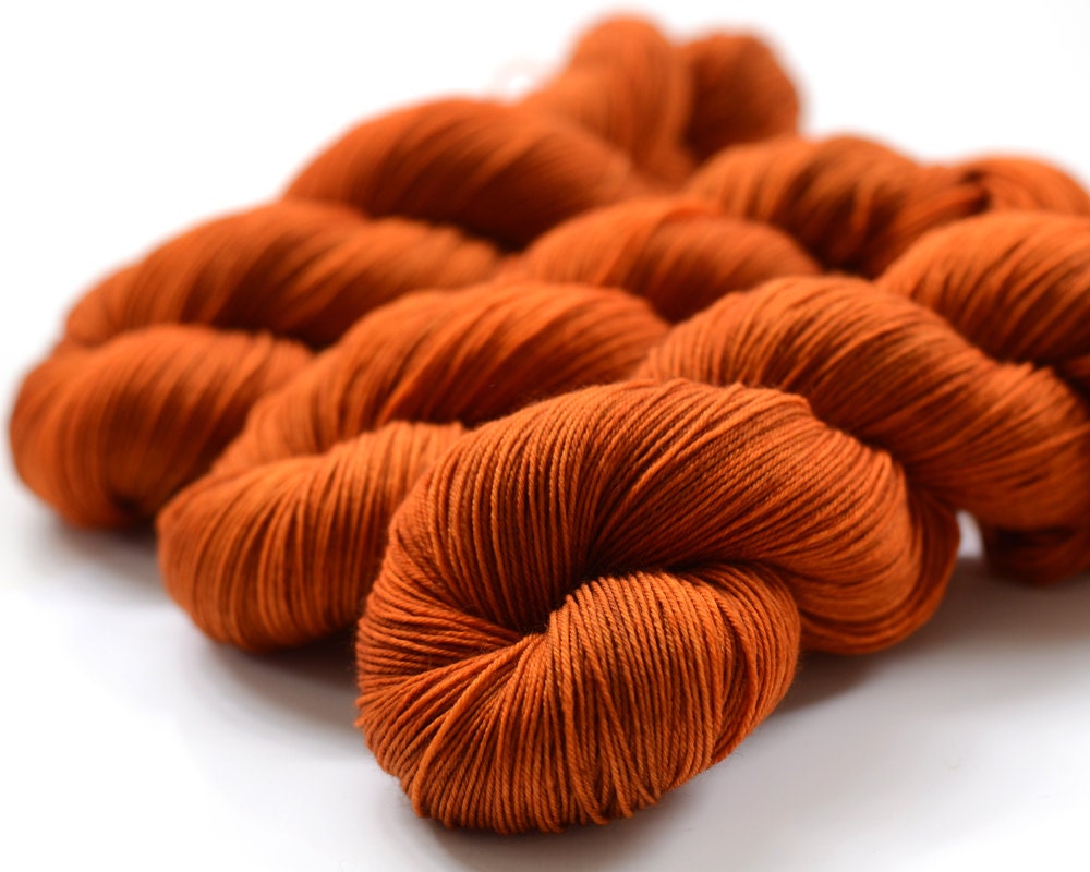 Hand dyed sock yarn - Burnish - Merino/nylon