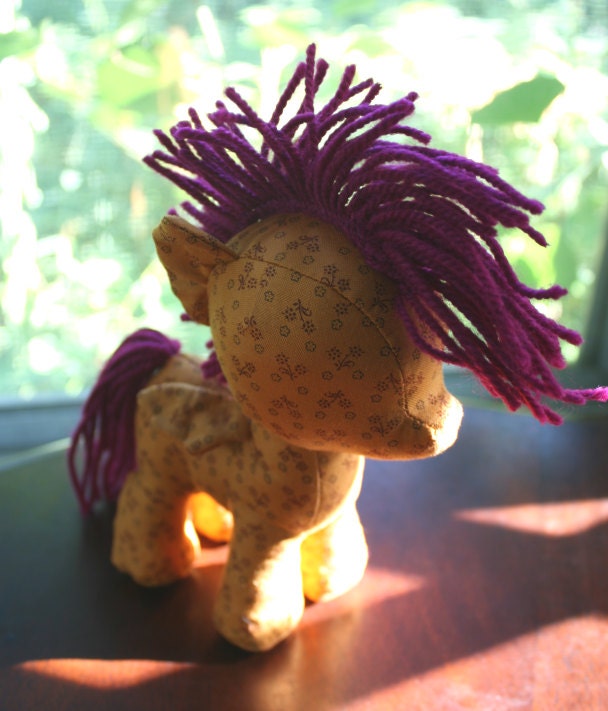 Physical Copy, Filly & Colt Plush Sewing Pattern with Unicorn Horn and Pegasus Wings (Pony, Plushie, Stuffed Toy)