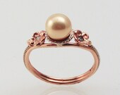 Pink Pearl Ring - in 14K rose gold