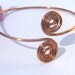 Upper arm cuff, copper spiral bracelet, bohemian jewelry