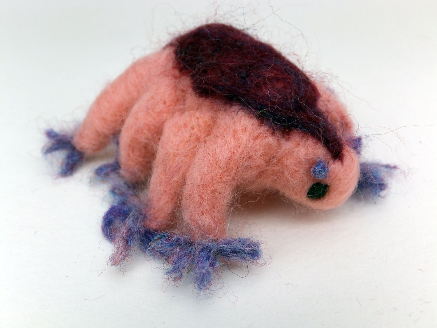 Needle felted mini soft sculpture Water Bear- Tardigrade