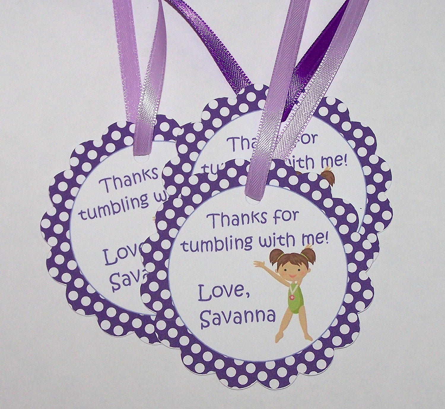 Gymnastics Party - Set of 12 Gymnastics Personalized Favor Tags by The Birthday House Il_170x135