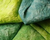 Silk Hemp Hand Dyed Fabric Bundle in Appalachian Trail