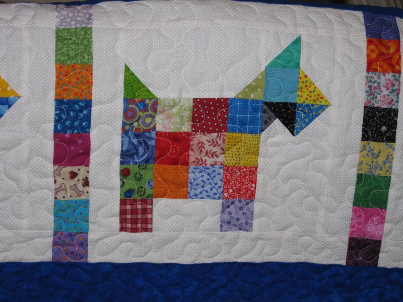 Scrappy Puppy Dogs baby quilt on SALE