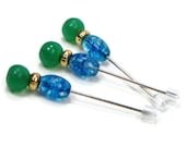 Counting Pins, Marking Pins, Cross Stitch, Hardanger, Needlepoint, Blue, Green, DIY Crafts, TJBdesigns, Direct Checkout