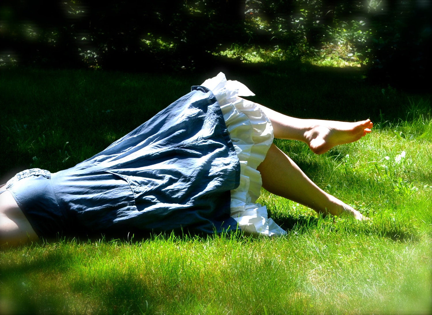 Organic Cotton Half Slip Skirt Extender Off White Eco Fashion Double Ruffle Pick Ups Heirloom Stitching Made to Order Mori Petticoat