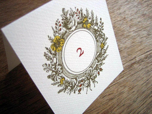 Printable Table Number - Monogram