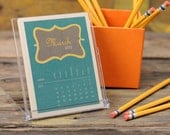 2013 Desk Calendar - 35% OFF SALE - Frames Borders Bold Colorful Desktop Stand