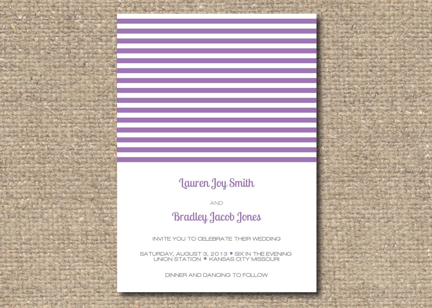 Lauren Printable Wedding Invitation Suite