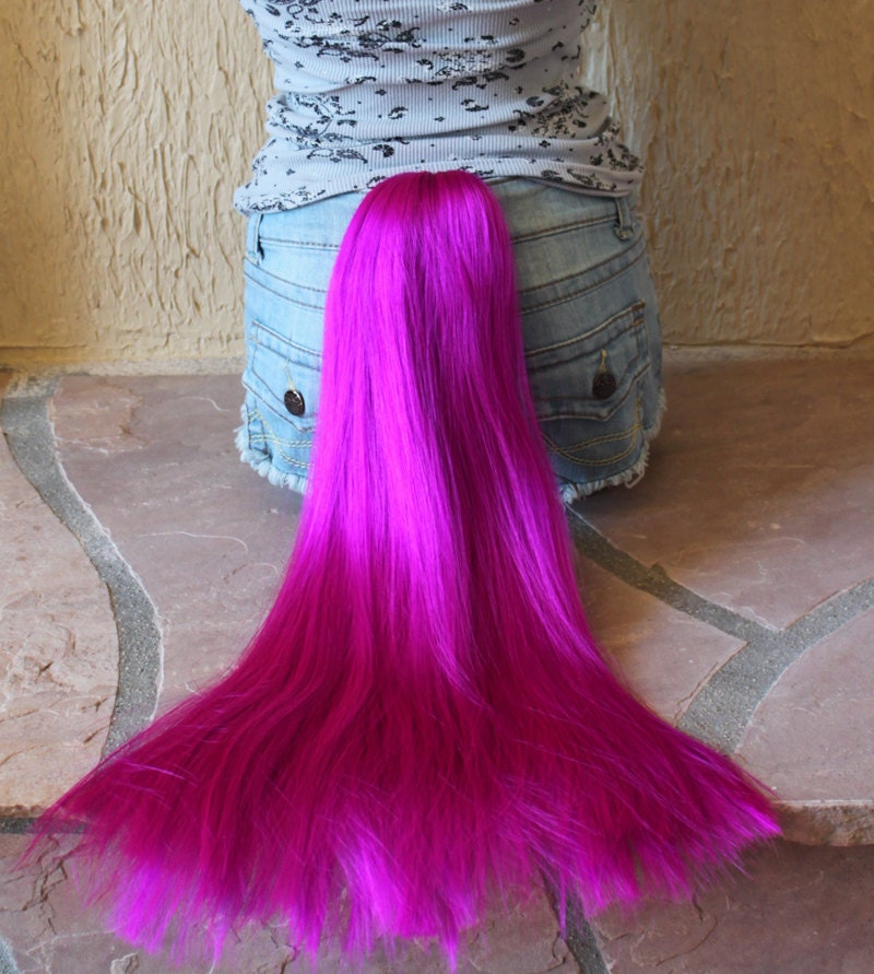 My Little Pony tail - magenta purple clip on costume cosplay tail - friendship is magic