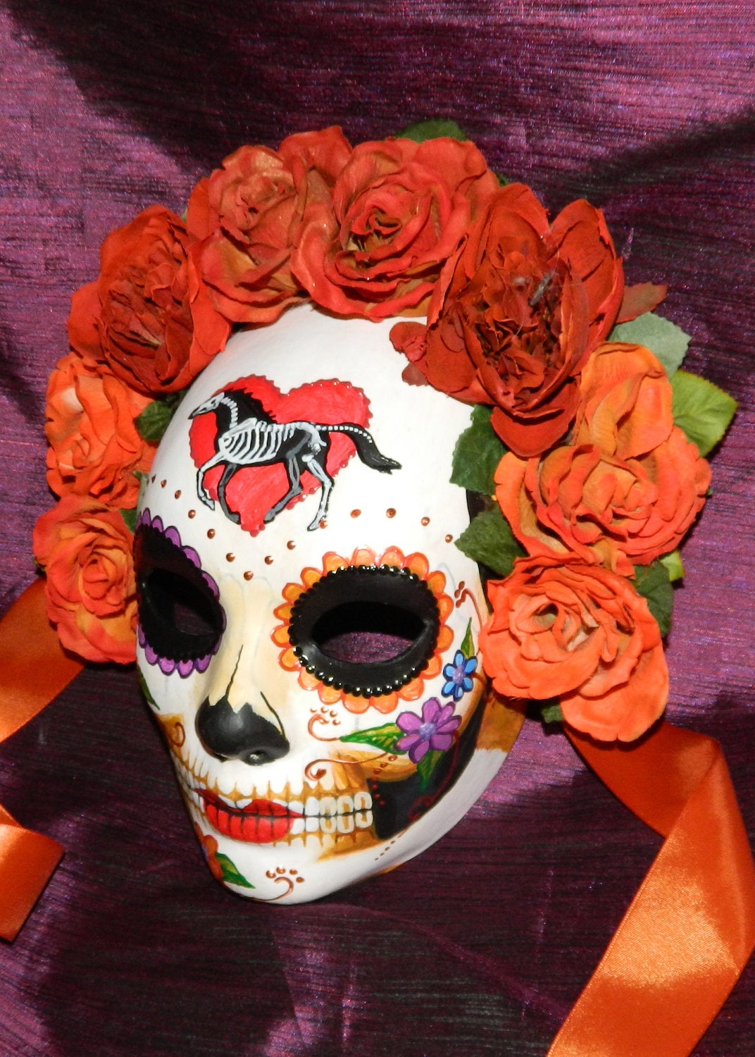 Dia de los Muertos Deaths Head Skull, Horse Skeleton, Mask Made on Order