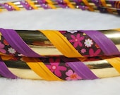 Custom Hoop - 'FLoWER PoWER' - Fabric Travel Hula Hoop -  Made YOUR Size.