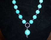 SALE - Long Turquoise Y Style Necklace