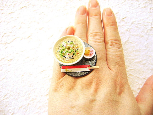 Japanese Food Ring Miniature Food Jewelry  Traditional Japanese