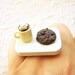 Coffee Ring Miniature Food Jewelry Coffee And A Chocolate Cookie