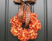 Pumpkin Pie - Thanksgiving Wreath - Fall Hydrangeas - Autumn Wreath - Wreaths - Hydrangea Wreath - Hydrangea Blooms - Wedding Decor